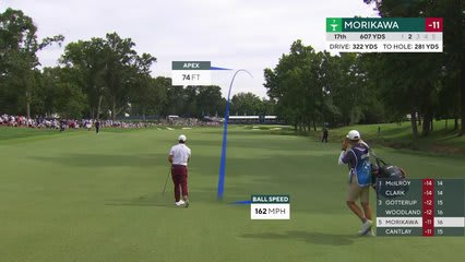 Collin Morikawa reaches par-5 No. 17 in two, makes eagle at BMW Championship