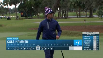 Cole Hammer pours in birdie putt at The RSM Classic