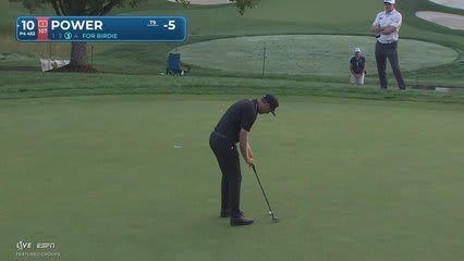 Seamus Power sinks 12-foot putt for birdie on No. 10 at Biltmore Championship