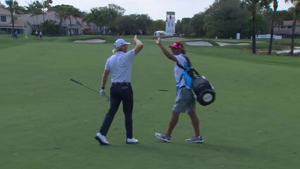 Jimmy Stanger holes out for eagle twice in roller-coaster round at Cognizant Classic