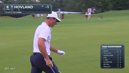 Viktor Hovland's 147-yard approach sets up birdie on No. 6 at TOUR Championship
