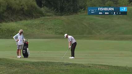 Patrick Fishburn spins it below the hole and birdies at Korn Ferry Tour Champ
