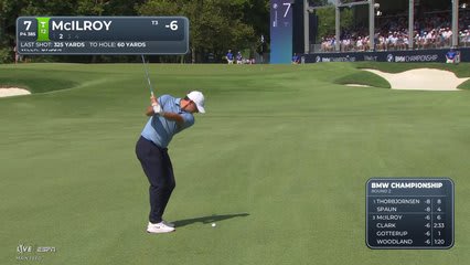 Rory McIlroy sinks 12-foot birdie putt on No. 7 at BMW Championship