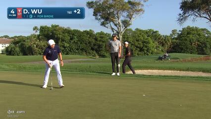 Dylan Wu sinks 10-foot birdie putt on No. 4 at Cognizant Classic