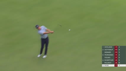 Justin Rose sinks 4-foot putt for birdie on No. 6 at TOUR Championship
