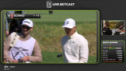 Matti Schmid drains 4-foot birdie putt on No. 10 at The Genesis