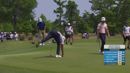 van Rooyen/Bezuidenhout holes out for birdie on No. 2 at Zurich Classic