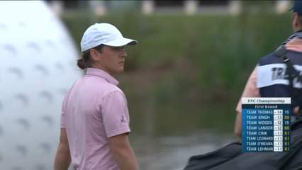 Team Trevino cards closing eagle at PNC Championship