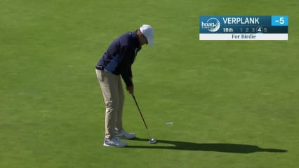 Scott Verplank rolls in birdie at Hoag Classic