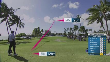 Vijay Singh nearly makes ace, rolls in putt for birdie on No. 17 at Sony Open
