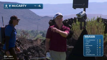 Matt McCarty hits tee shot to 6 feet, sets up birdie on No. 8 at Bank of Utah