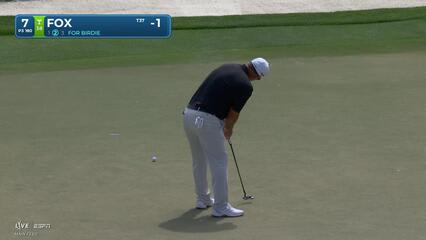 Ryan Fox sinks 13-foot birdie putt on No. 7 at Arnold Palmer