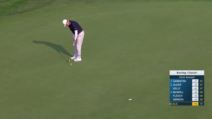 Ernie Els makes birdie on No. 18 at Boeing Classic