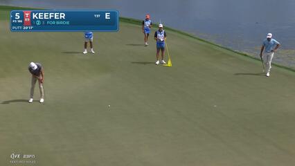 John Keefer sinks 20-foot birdie putt on No. 5 at Cognizant Classic