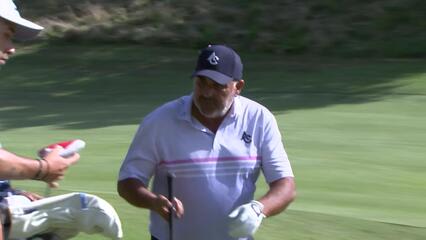 Ángel Cabrera makes birdie on No. 17 at Stifel Charity Classic