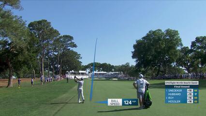Aaron Rai's 173-yard approach sets up birdie on No. 18 at ONEflight Myrtle