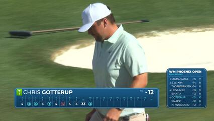 Chris Gotterup sinks 7-foot birdie putt on No. 10 at WM Phoenix Open