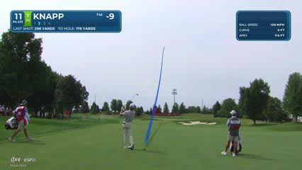 Jake Knapp gets up-and-down from 175 yards for birdie on No. 11 at 3M Open