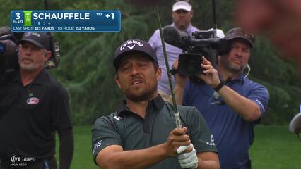 Xander Schauffele's 156-yard approach sets up birdie on No. 3 at Truist Championship
