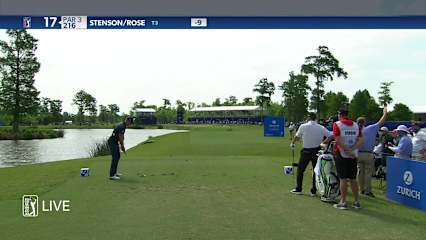Henrik Stenson's impressive tee shot leads to birdie at Zurich Classic