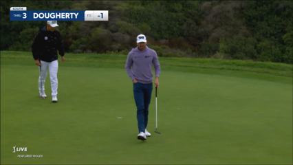 Kevin Dougherty sinks a 27-foot birdie putt at Farmers