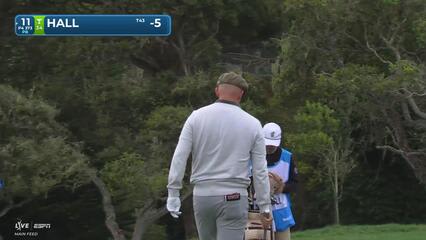 Harry Hall hits 93-yard approach to 6 feet, sets up birdie on No. 11 at AT&T Pebble Beach