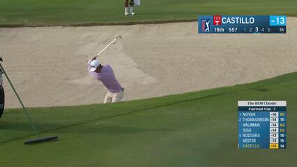 Ricky Castillo sinks 6-foot birdie putt on No. 15 at The RSM Classic