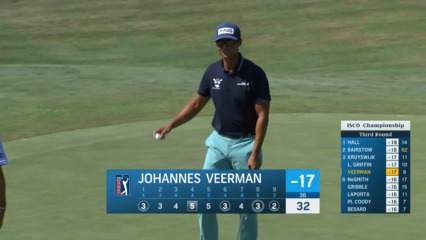 Johannes Veerman's dialed-in tee shot yields birdie at ISCO Championship