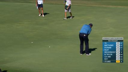 Brian Stuard sinks 14-footer for birdie at Sanderson Farms