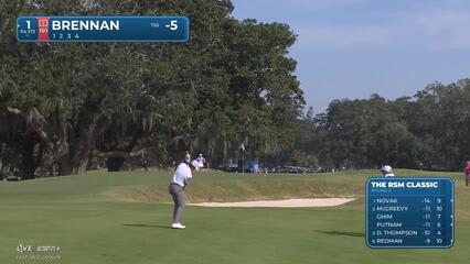 Michael Brennan makes birdie on No. 1 at The RSM Classic