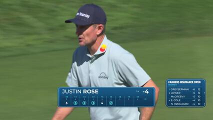Justin Rose makes birdie on No. 15 at Farmers