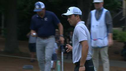 Fred Biondi holes nice putt for birdie at BMW Charity Pro-Am