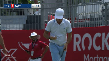 Brian Gay drains 12-footer for birdie at Rocket Mortgage