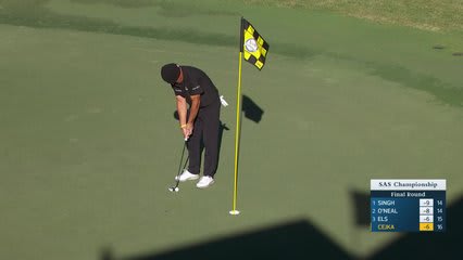 Alex Cejka makes birdie on No. 17 at SAS Championship