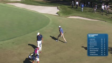 Ben Kohles holes out for birdie from 9-feet on No. 12 at Baycurrent