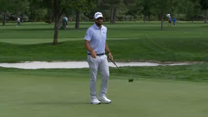 Tom Whitney's tee shot rolls in close setting up birdie at Albertsons Boise Open