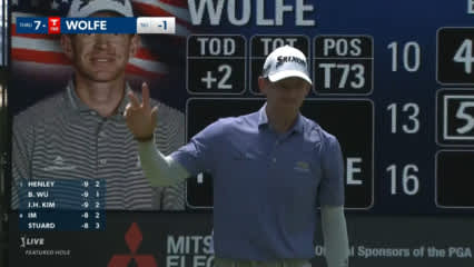 Jared Wolfe's 183-yard tee shot nearly goes in at Wyndham