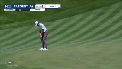 Gordon Sargent makes birdie putt at John Deere