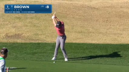Blades Brown dials in approach shot to set up birdie at The American Express