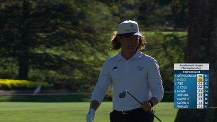 Garrick Higgo chips in, expands lead at Sanderson Farms