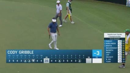Cody Gribble holes 19-footer for birdie at Sanderson Farms
