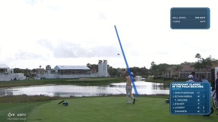 Austin Eckroat hits 140-yard tee shot to 3 feet on No. 17 at Cognizant Classic