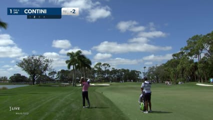 Martin Contini sticks approach to set up birdie at Honda
