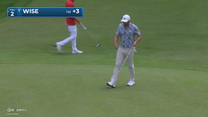 Aaron Wise holes out for birdie from 23-feet on No. 11 at RBC Canadian