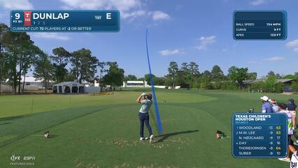 Nick Dunlap sinks 18-foot birdie putt on No. 9 at Texas Children's