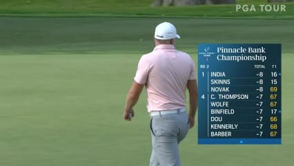 David Skinns taps in for birdie at Pinnacle Bank