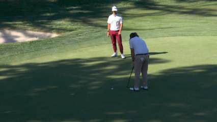 Neal Shipley rolls in birdie putt at Procore