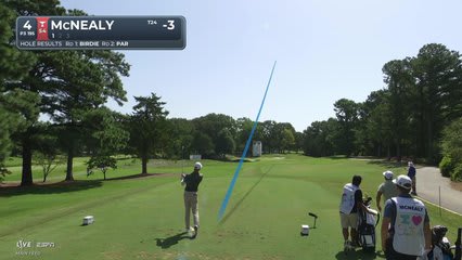 Maverick McNealy hits tee shot to 4 feet, sets up birdie on No. 4 at FedEx St. Jude