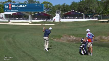 Keegan Bradley hits 86-yard approach to 7 feet, sets up birdie on No. 14 at Valspar