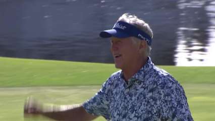 Michael Allen makes birdie on No. 17 at Hoag Classic